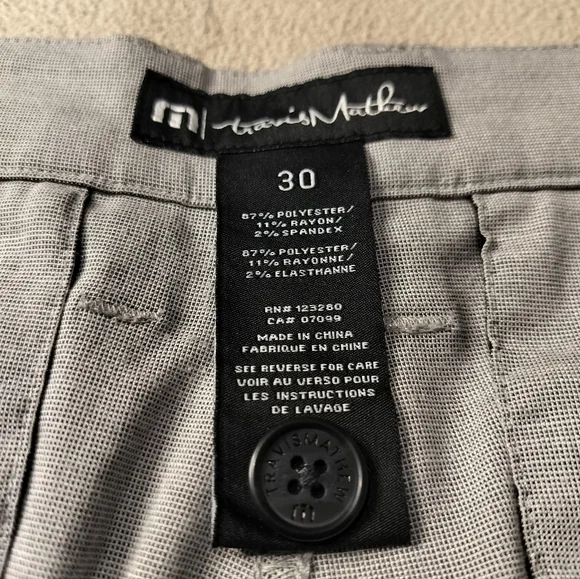 Travis Mathew Men's Golf  Straight Leg Gray Pants Sz 30, (Measures 32×32). - Picture 7 of 11